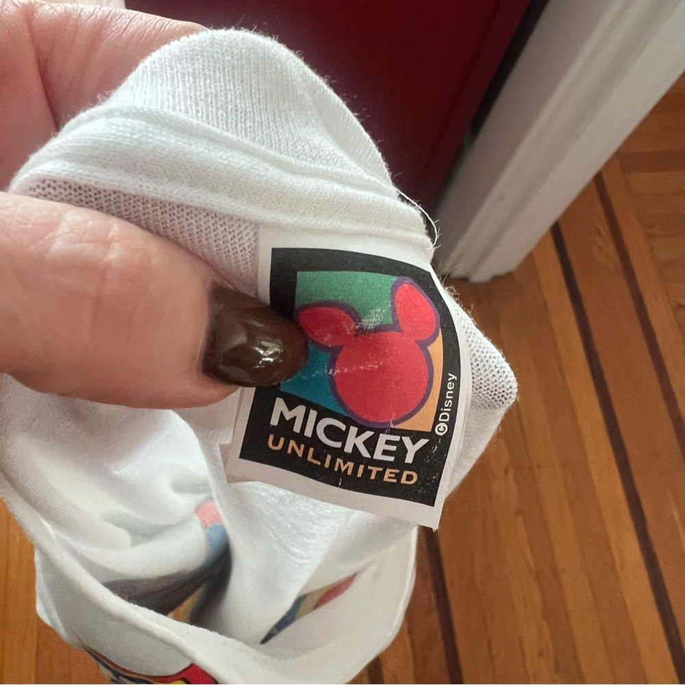 NEW Mickey Unlimited white tee T-shirt one size NWT Disney vintage - Picture 2 of 5